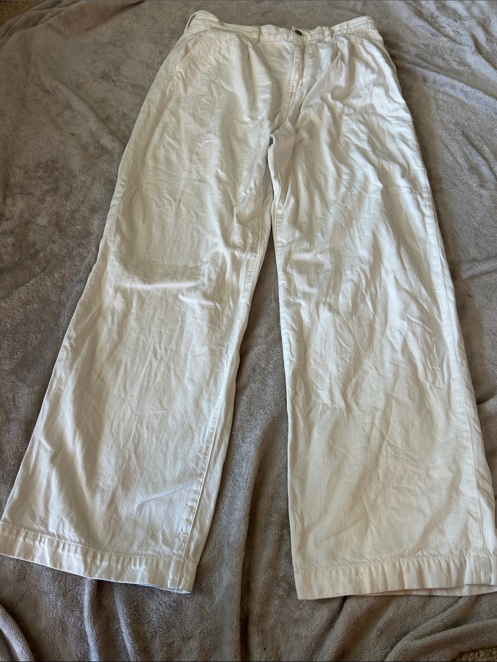 Madewell baggy straight jeans in white
